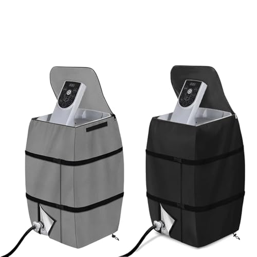 XPJYUA Whirlpool Spa Heizung Pumpe Abdeckung wasserdichte Aufblasbare for Pool Im Freien warmwasserbereiter pumpenabdeckung(Black and Gray) von XPJYUA