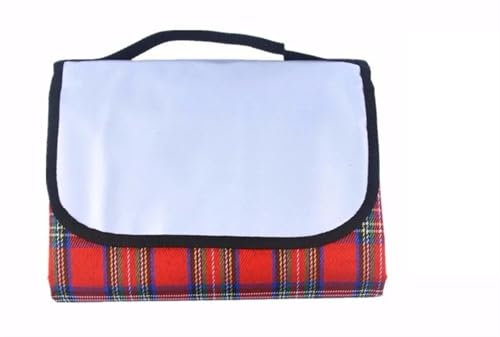 XPJYUA Zusammenklappbare wasserdichte Picknickmatte, leichtes Kissen mit kariertem Muster, Schlaf, Camping, Outdoor-Zubehör Picknickdecke(Red Camping Mat,180x150cm) von XPJYUA