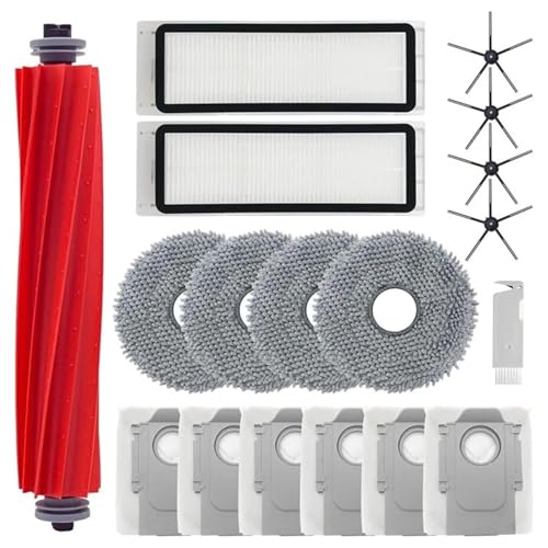 Kompatibel mit Roborock Q Revo/P10 A7400RR Staubsauger Hauptseitenbürste Hepa-Filter Mopptücher Staubbeutel Ersatzteile von XPKHVZVLQ