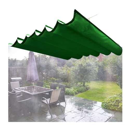 XPLKQXE Einziehbare Wellen-Sonnensegel, wasserdichte UV-Schutz-Überdachungsmarkise Für Den Außenbereich, Wave Shade Sail Für Patio Garden (Größe : 1.2x3.6M/3.94X11.81FT) von XPLKQXE