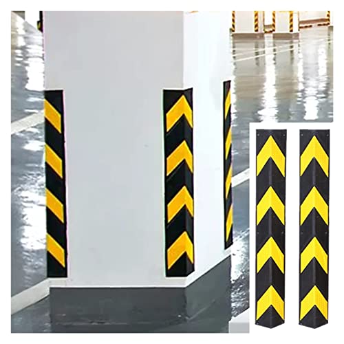 XPLKQXE Kantenschutz Garage, Garage Abstellgleis Ränder, Für Parken Schutz Auto Ecke Geländerpfosten (Farbe : Black+Yellow, Größe : 4pcs-80cm) von XPLKQXE