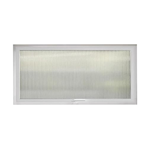 XPLKQXE Kellerbeleuchtung, Belüftung, Kippfenster, 360° Drehbare, Flächenbündig Montierte Fenster, Wohnmobilfenster Glasbausteine, Schuppen, Hütten, Minihäuser(110x25cm) von XPLKQXE