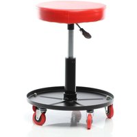 Höhenverstellbarer Werkstattwagen mit Rollen 360° drehbar Rollhocker mit Werkzeugablage Hocker mit Stauraum Werkstattstuhl Rollhocker von XPOTOOL
