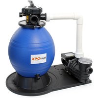 Sandfilteranlage 550 w mit 38l Filtertank und selbstansaugender Pumpe 18000 l/h, Sandfilterpumpe, Pool-Pumpe - Wiltec von WILTEC