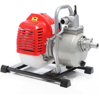 XPOtool Benzin Wasserpumpe 1,4 kW 8.000l/h 30m Förderhöhe, 25,4 mm Anschluss (1"), Gartenpumpe Motorpumpe mit 2-Takt-Motor von XPOTOOL