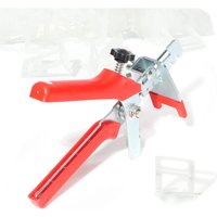 XPOtool Fliesen Nivelliersystem Set mit 800 Zuglaschen 1,0 mm Fugenbreite und Nivellierzange als Verlegehilfe für Wandfliesen und Bodenfliesen von XPOTOOL