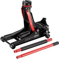 XPOtool Rangierwagenheber hydraulisch 3t, 85-500mm Hubhöhe, Fahrbarer Wagenheber, Autoheber mit Doppelkolben und vier Rollen von XPOTOOL