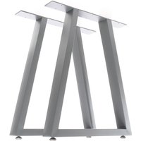 XPOtool Tischbeine 2er Set aus Stahl 60x72cm Grau in Trapez-Form Industrial Vierkantrohr Tischkufen Tischgestell Tischuntergestell XPOtool Tischbeine 2er Set aus Stahl 60x72cm Grau in Trapez-Form Industrial Vierkantrohr Tischkufen Tischgestell Tischuntergestell von XPOTOOL