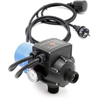 Xpotool - Druckschalter EPC-2 230V mit 2 Kabeln für Hauswasserwerke & Pumpen 1-phasig mit Trockenlaufschutz - schwarz von XPOTOOL