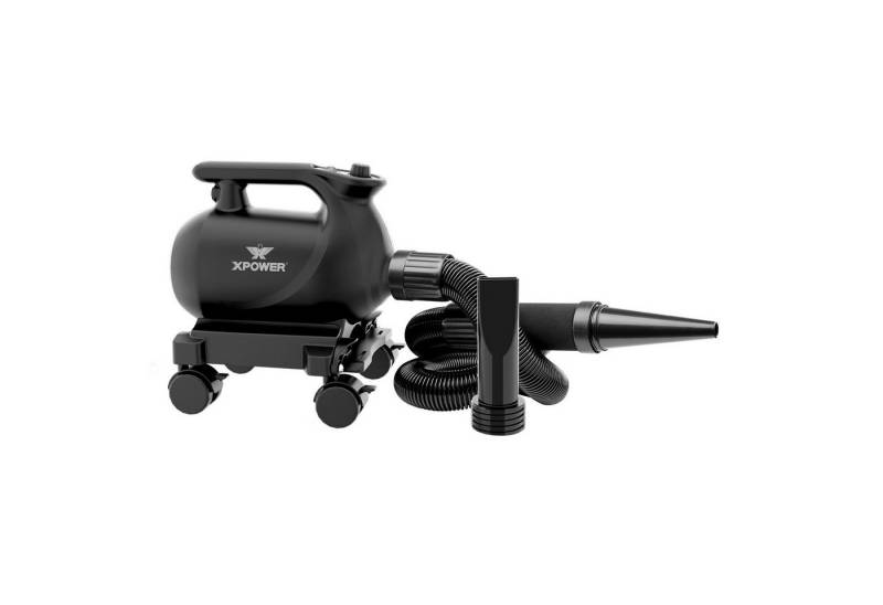 XPOWER Handstaubsauger A-12 Autotrockner Gebläse Autotrocknergebläse & mobilen Lenkrollen, 1600 W, Gebläse Autoanbautrockner, Flexibler Schlauch und Handschutz, selbstexpandierender 16ft Schlauch von XPOWER