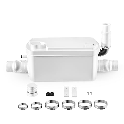 XPOtool 3/1 Kleinhebeanlage 250 W mit 3 Einlässen, Hebeanlage bis 8,5 m Höhe, Abwasserhebeanlage z. B. für WC und Dusche, kompakte Fäkalienhebeanlage von XPOtool