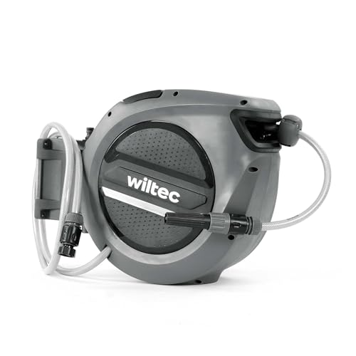 XPOtool Schlauchtrommel, Wand Schlauchbox mit Aufroll-Automatik und 20m Wasserschlauch, Gartenbewässerung von XPOtool