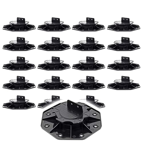 XPOtool Set 20x Stelzlager für Terrassen, 2700kg, 18-28mm, höhenverstellbare Stellfüße für Terrassendielen, Platten und Planken von XPOtool