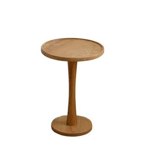 Rustikaler Beistelltisch Holz Sofa Seite Tisch Retro Runden Minimalistischen Lagerung Wohnzimmer Sideboard Balkon für die Inneneinrichtung(Natural,Groß) von XPSHP25112