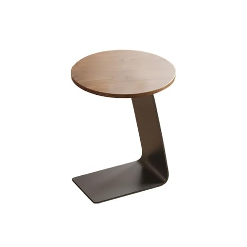 Rustikaler Beistelltisch Moderner und minimalistischer Sofa-Beistelltisch, kleiner Teetisch, runder Tisch, platzsparend, for Wohnzimmer, Schlafzimmer, Balkon für die Inneneinrichtung(Bruin) von XPSHP25112
