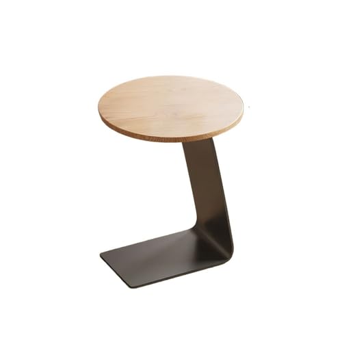 Rustikaler Beistelltisch Moderner und minimalistischer Sofa-Beistelltisch, kleiner Teetisch, runder Tisch, platzsparend, for Wohnzimmer, Schlafzimmer, Balkon für die Inneneinrichtung(Natural) von XPSHP25112