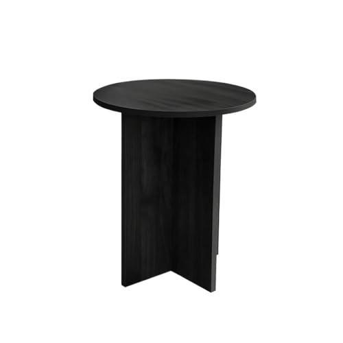 Rustikaler Beistelltisch Retro Kleiner Runder Tisch Sofa Beistelltisch Kaffeetisch Nachttisch Wohnzimmer Balkon Schlafzimmer für die Inneneinrichtung(Schwarz,Groß) von XPSHP25112