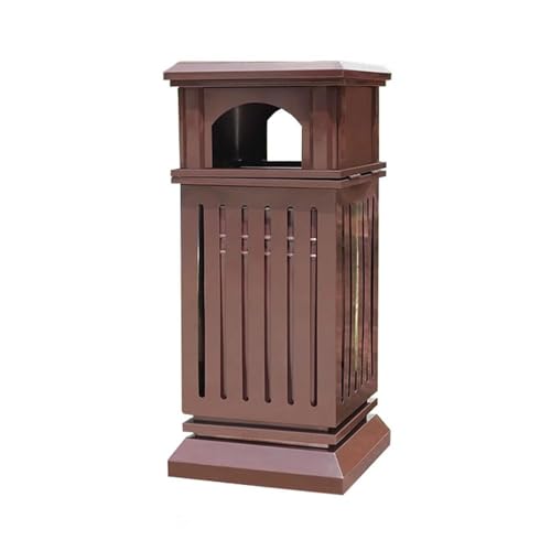 XPSHP25112 Garten Terrasse Park Veranda Durchbrochener Mülleimer for öffentliche Bereiche, Retro-Metall-Mülleimer for den Außenbereich von XPSHP25112