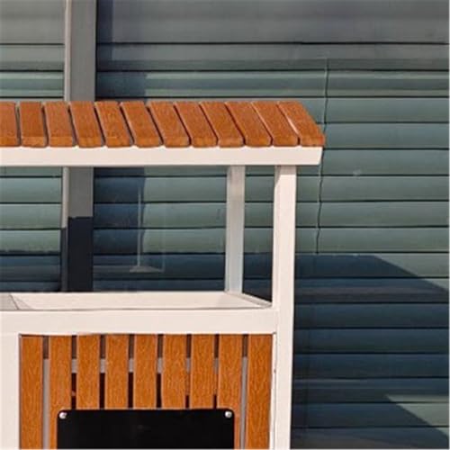 XPSHP25112 Garten Terrasse Park Veranda Kreativität Doppelbox Mülleimer Metall Nachahmung Holz Mülleimer for öffentliche Plätze im Freien von XPSHP25112