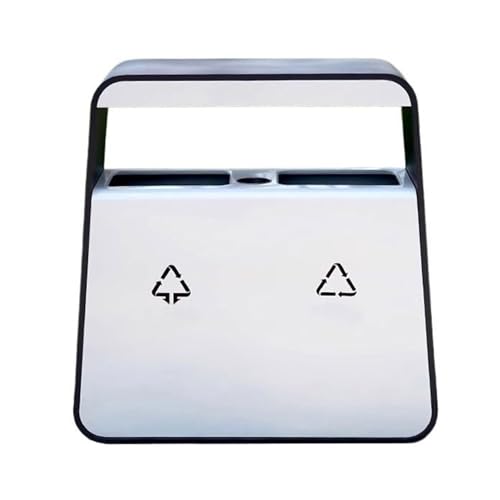 XPSHP25112 Garten Terrasse Park Veranda Kreativität Outdoor Minimalismus Mülleimer Doppelbox Öffentlicher Bereich Metallabfallbehälter(Weiß) von XPSHP25112