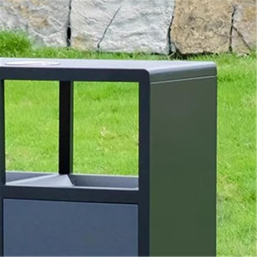 XPSHP25112 Garten Terrasse Park Veranda Mülleimer, Doppelbox, Metall-Mülleimer for gewerbliche öffentliche Plätze im Freien von XPSHP25112