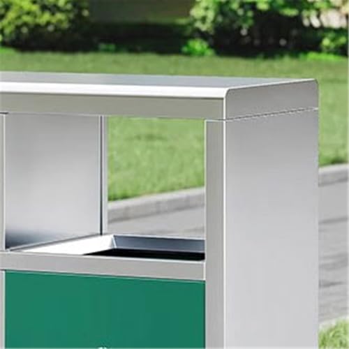 XPSHP25112 Garten Terrasse Park Veranda Öffentliche Plätze Edelstahl Mülleimer Outdoor Doppel Box Metall Abfalleimer von XPSHP25112