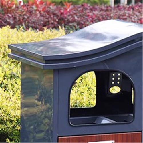 XPSHP25112 Garten Terrasse Park Veranda Outdoor-Imitation Holz Metall Mülleimer Kommerzielle öffentliche Plätze Doppelbox Abfalleimer von XPSHP25112