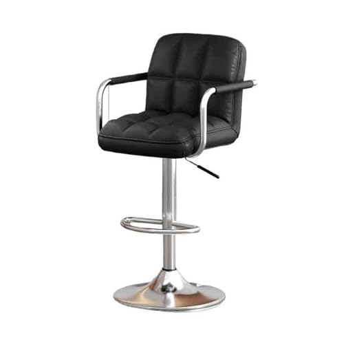 XPSHP25112 Hoher Küchensitz Barhocker Licht Luxus Hohe Zurück Stuhl Hause Lift Swivel Moderne Hocker(Schwarz) von XPSHP25112