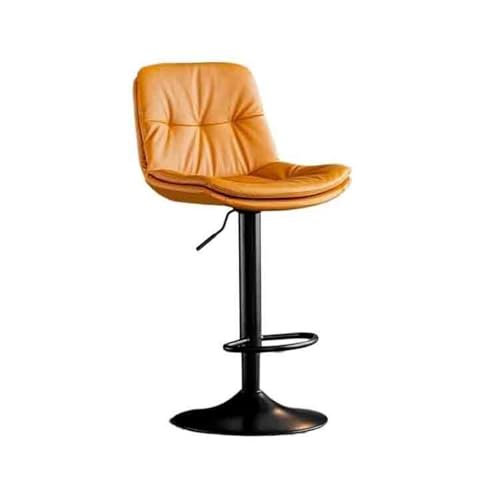 XPSHP25112 Hoher Küchensitz Barhocker mit Hebefunktion, Drehstuhl, Leichter Luxus-Hochhocker, hohe Rückenlehne, multifunktionaler Stuhl, Inseltisch, Esszimmerstuhl(Orange) von XPSHP25112