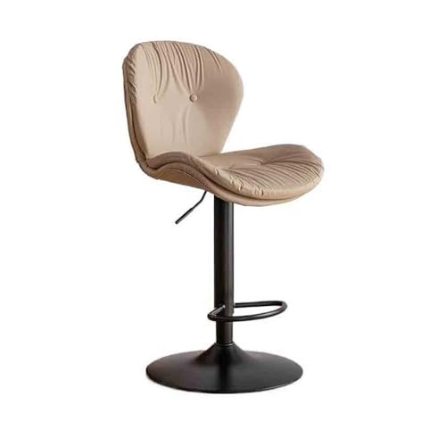 XPSHP25112 Hoher Küchensitz Barstuhllift Haushalt Modern Einfacher Doppelhochstuhl Rückenlehnenstuhl Skandinavische Barhocker vorne(Bruin) von XPSHP25112