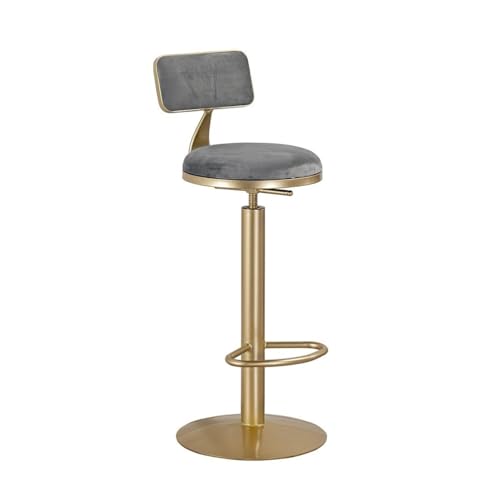 XPSHP25112 Hoher Küchensitz Einfacher Barhocker aus Eisen for Zuhause, Restaurant, Bar, Hochstuhl, Sitzfläche Samt, Mehrfarbig optional(Green) von XPSHP25112