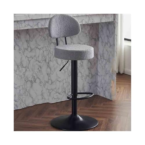 XPSHP25112 Hoher Küchensitz Hochstuhl, Drehhocker, Barhocker vorne, kommerzieller runder Hocker, Drehstuhl, modischer Haushaltshochhocker, Lift-Kassierer(Grigio) von XPSHP25112