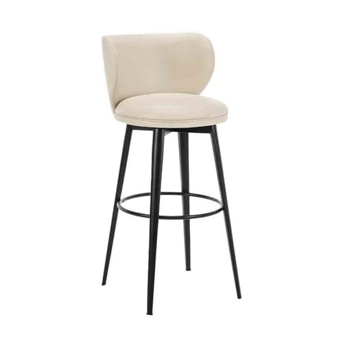 XPSHP25112 Hoher Küchensitz Hochstuhl Barhocker Moderner einfacher Haushaltsdrehbarhocker Inseltischstuhl Rückenlehnenstühle(Weiß) von XPSHP25112