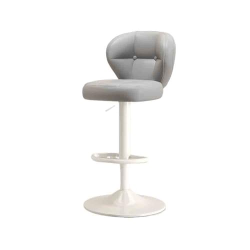 XPSHP25112 Hoher Küchensitz Home Heben Drehstuhl mit Rückenlehne Barstuhl Rezeption Kassiererstuhl Insel Schreibtischstuhl Licht Luxus Barhocker(Grigio) von XPSHP25112
