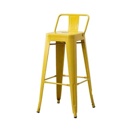 XPSHP25112 Hoher Küchensitz Industrieller Stil Hochstuhl Benzinfass Eisen Dekorative Bar Barhocker im Retro-Stil Restauranthocker(Yellow) von XPSHP25112