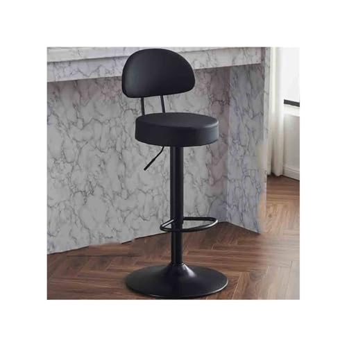 XPSHP25112 Hoher Küchensitz Mode Haushalt Hohe Hocker Lift Kassierer Stuhl Drehhocker Front Barhocker Kommerziellen Runde Drehstuhl(Schwarz) von XPSHP25112