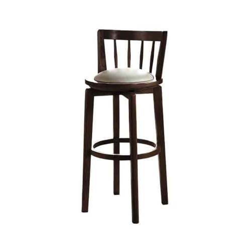 XPSHP25112 Hoher Küchensitz Moderne Haushaltsbarhocker Barstuhl Skandinavischer Leichter Luxus Massivholzhochstuhl Drehbare Barhocker Hochhocker(Bruin) von XPSHP25112