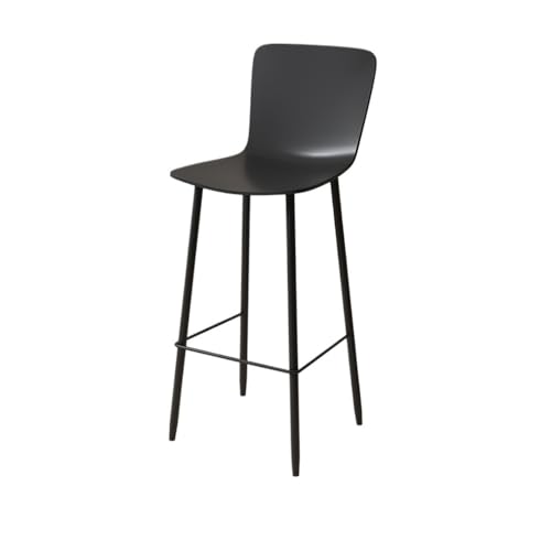 XPSHP25112 Hoher Küchensitz Schwarzer Barstuhl aus Eisen for den Haushalt, gewerblicher Stuhl mit Rückenlehne for Außenbereich, Balkonbar von XPSHP25112