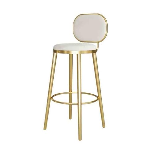 XPSHP25112 Hoher Küchensitz Skandinavischer Leichter Luxus-Haushalts-Moderne Insel-Thekenstühle Einfache Rückenlehne Barhocker Barthekenstühle Hohe Hocker(Weiß) von XPSHP25112