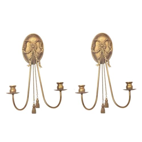 XPSHP25112 Kerzenhalterteller Home Wandkerzenhalter 2er Set Vintage Gold Kerzenständer for Wohnzimmer, Badezimmer, Esszimmer für Raumdekoration XPSHP25112 Kerzenhalterteller Home Wandkerzenhalter 2er Set Vintage Gold Kerzenständer for Wohnzimmer, Badezimmer, Esszimmer für Raumdekoration von XPSHP25112