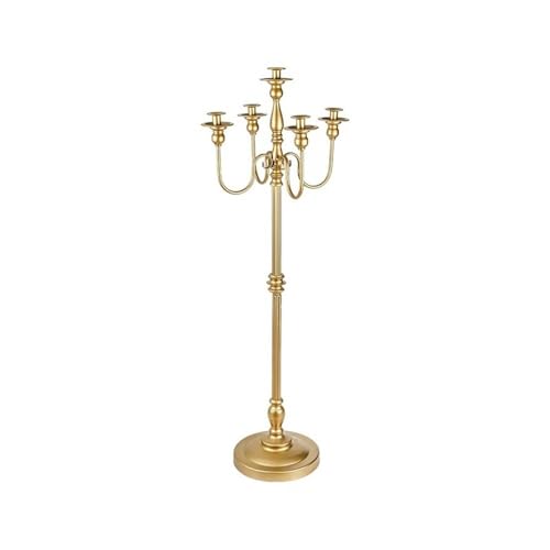 XPSHP25112 Kerzenhalterteller Retro Bodenstehender hoher Kerzenständer Hochzeitsarrangement Metall Fünfköpfiger Kerzenhalter für Raumdekoration(Klein) von XPSHP25112