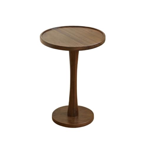 XPSHP25112 Rustikaler Beistelltisch Holz Sofa Seite Tisch Retro Runden Minimalistischen Lagerung Wohnzimmer Sideboard Balkon für die Inneneinrichtung(Bruin,Klein) von XPSHP25112