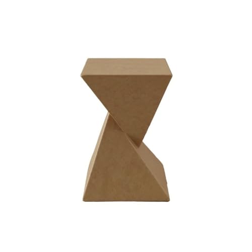 XPSHP25112 Rustikaler Beistelltisch Kleiner Beistelltisch aus Zement, minimalistisches Design, for drinnen und draußen, Balkon, Garten, Café, Wohnzimmer für die Inneneinrichtung(Bruin) von XPSHP25112