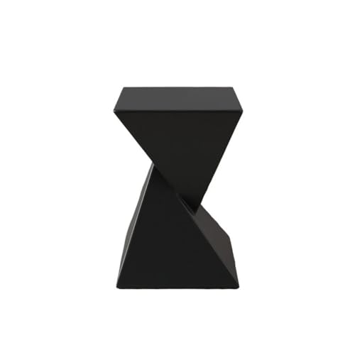 XPSHP25112 Rustikaler Beistelltisch Kleiner Beistelltisch aus Zement, minimalistisches Design, for drinnen und draußen, Balkon, Garten, Café, Wohnzimmer für die Inneneinrichtung(Schwarz) von XPSHP25112