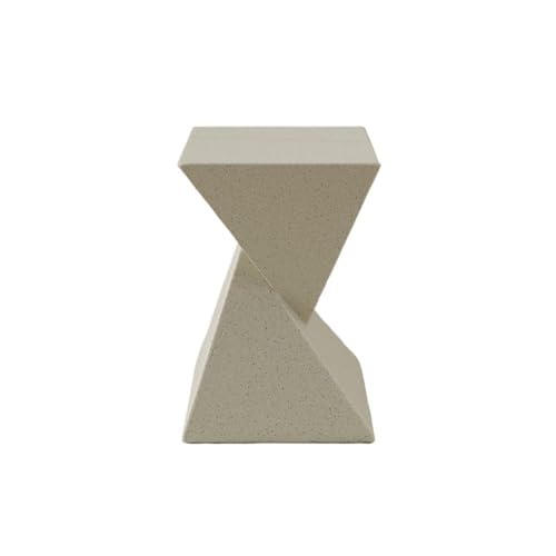 XPSHP25112 Rustikaler Beistelltisch Kleiner Beistelltisch aus Zement, minimalistisches Design, for drinnen und draußen, Balkon, Garten, Café, Wohnzimmer für die Inneneinrichtung(Yellow) von XPSHP25112