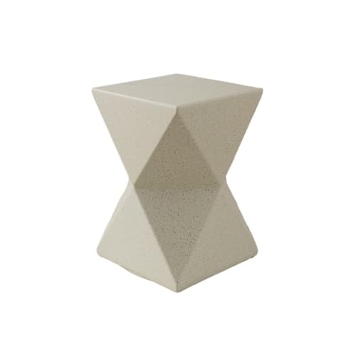 XPSHP25112 Rustikaler Beistelltisch Quadratischer Sofa-Beistelltisch, geometrische Form, minimalistisches Lagerregal, Balkon, Garten, Café für die Inneneinrichtung(Yellow) von XPSHP25112