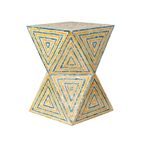 XPSHP25112 Rustikaler Beistelltisch Shell Sofa Beistelltisch Geometrische Wohnzimmer Ecktisch Balkon Couchtisch Dekorativer Ausstellungsstand für die Inneneinrichtung von XPSHP25112