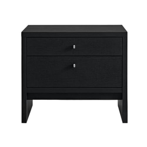 XPSHP25112 Schubladenkommode Minimalistischer schwarzer Nachttisch im Wabi-Sabi-Stil, Schlafzimmer-Nachttisch mit Schubladen, Sofa-Seitenschrank von XPSHP25112