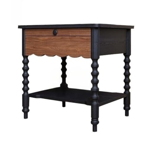 XPSHP25112 Schubladenkommode Vintage Nachttisch Schlafzimmer Lagerschrank mit Schublade Geeignet for Wohnzimmer(Schwarz) von XPSHP25112