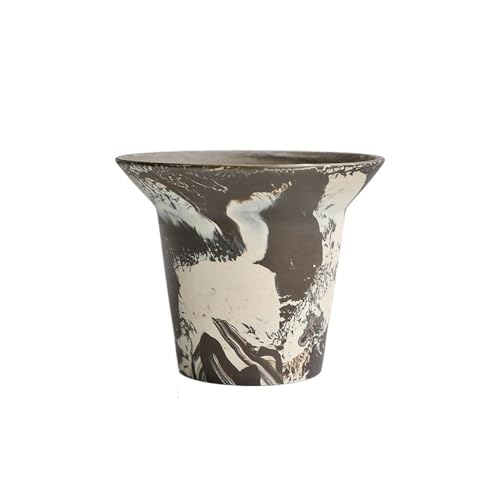 XPSHP25112 Zimmerpflanzentopf 15 * 12cm Blumentöpfe, Blumentöpfe for drinnen und draußen, Pflanzgefäße mit Drainagelöchern Zur Balkondekoration(Schwarz) von XPSHP25112